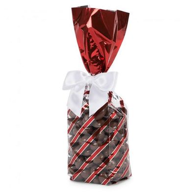 100pcs Red Diagonal Stripe Deluxe Guessted Bags for Valentine's Day Small 2 x 2 x 9