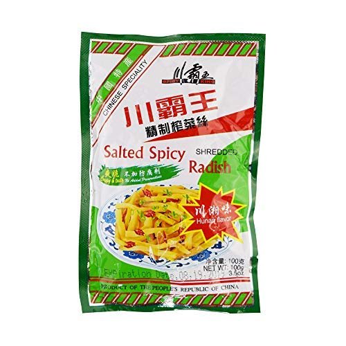 Spicy King Salted Spicy Shredded Radish (Pack of 4) 