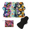 6pcs Resuable Incontinence Pads Resuable Waterproof Resuable Menstrual Pad Sets Including 5Pcs Heavy Flow Menstrual Pads Mama Cloth Sanitary Napkins + 1Pc Mini Wet Bag view 1