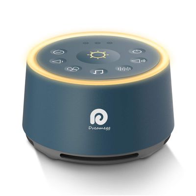 Dreamegg D1 Sound Machine - White Noise Machine with Baby Night Light for Sleeping, High Fidelity Sounds, Timer & Memory Feature, Sound Machine for Baby Adults, Home, Office, Travel (Navy Blue)