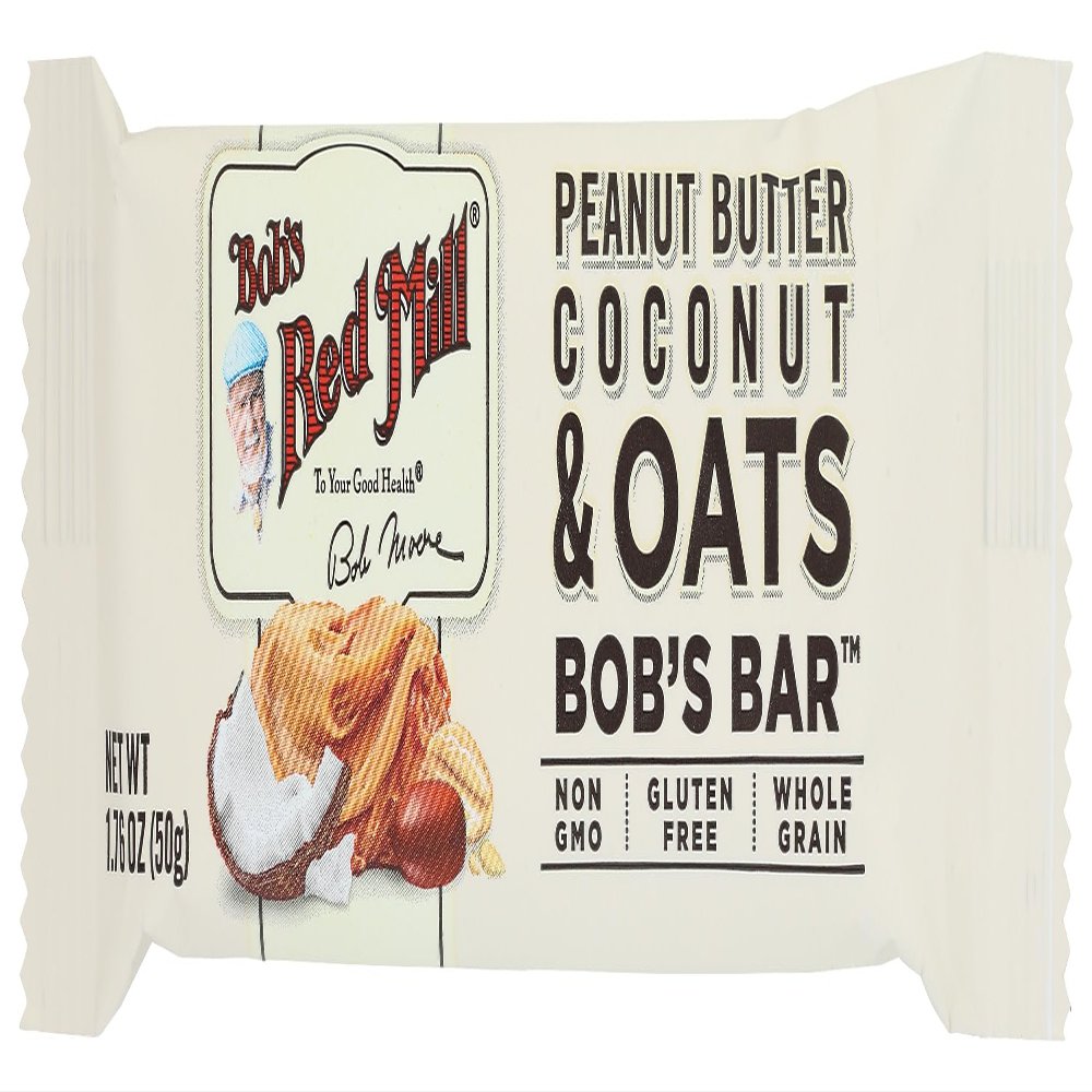 Bob's Red Mill Peanut Butter Coconut & Oats Snack Bar 1.76 Ounce (Pack of 1) - Gluten Free, Non-GMO, Whole Grain