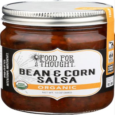 Food For Thought, Salsa Bean Corn Organic, 13 Ounce