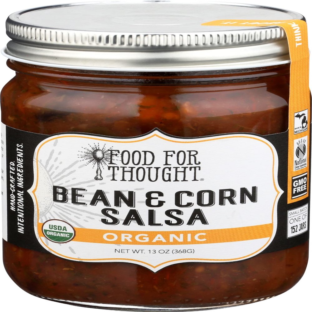 Food For Thought, Salsa Bean Corn Organic, 13 Ounce
