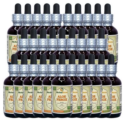 Aloe Ferox (Aloe Ferox) Tincture, Dried Leaf Liquid Extract (Brand Name: HerbalTerra, Proudly Made in USA) 30x2 fl.oz (30x60 ml)