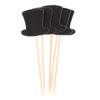 20pcs Paper Top Hats Cake Topper Cupcake Picks for Cake Decor Birthday Party Supplies view 2
