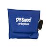 CPR Savers & First Aid Supply CPR Face Shield Mask Keychain Kit with Gloves for CPR Training and Rescue (50, Blue) view 1