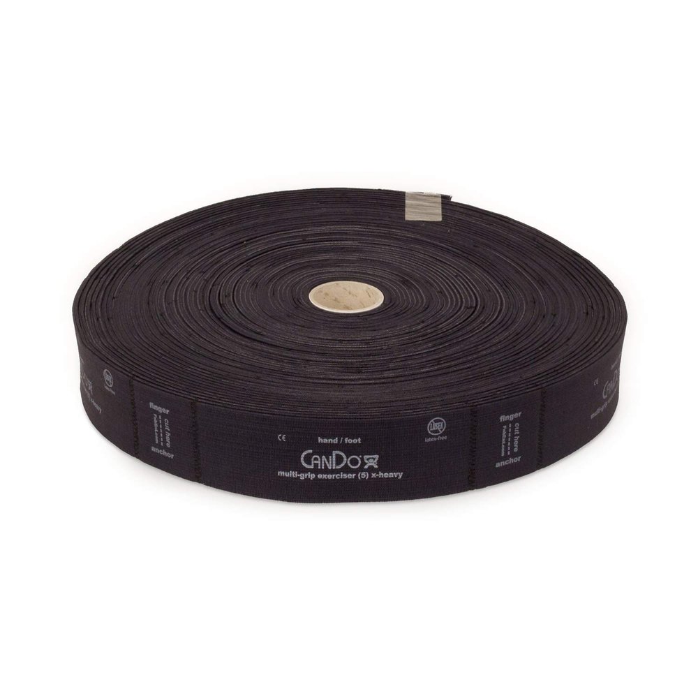 Cando Multi-Grip Exerciser 30 Yard Roll, X-Heavy, Black