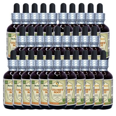 Culver's Root (Veronicastrum Virginicum) Tincture, Organic Dried Root Liquid Extract (Brand Name: HerbalTerra, Proudly Made in USA) 30x2 fl.oz (30x60 ml)
