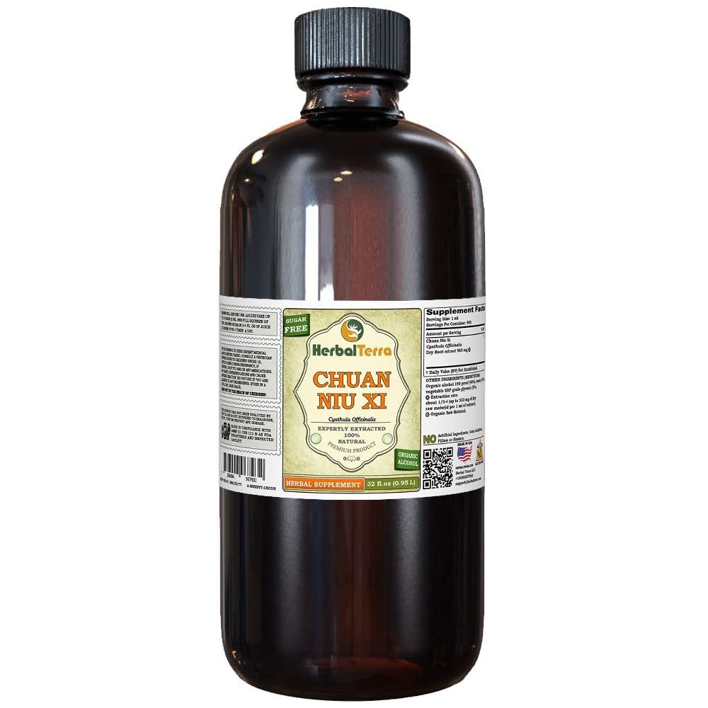 Chuan NIU Xi, Cyathula (Cyathula Officinalis) Tincture, Dried Root Liquid Extract (Brand Name: HerbalTerra, Proudly Made in USA) 32 fl.oz (0.95 l)