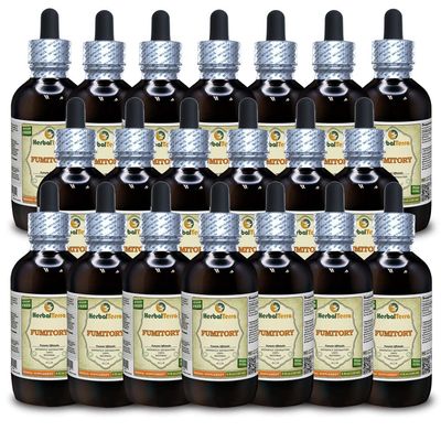 Fumitory (Fumaria Officinalis) Tincture, Organic Dried Herb Liquid Extract (Brand Name: HerbalTerra, Proudly Made in USA) 20x4 fl.oz (20x120 ml)