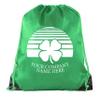 Custom St Patrick's Day Backpack Personalized Drawstring Bags, Reusable Gift bag - 3PK Forest Green CE2500Patty S2