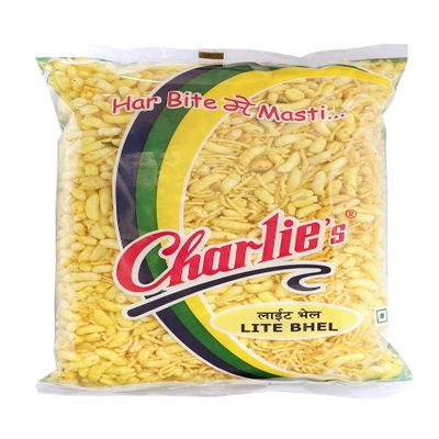 Charliee (Mumbai) Lite Bhel, Indian Food and Snacks, Authentic Taste, Fresh and Crispy Namkeen - 180 grams (Set of 2)