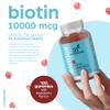 Artnaturals Biotin Gummies for Hair Growth - (100 Gummies - 10000mcg) - Natural Strawberry Vitamins Supports Nails and Skin - Gelatin, Gluten, Nut and Egg Free view 2