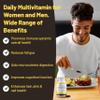 Vegan Vitality Multivitamins & Minerals for Women and Men with High Strength Vitamin B12, D3 & K2. 180 Vegan Multivitamin Tablets - 6 Months Supply. Vitamins for Vegans. Women Multivitamin view 2