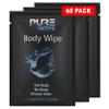 Shower Body Wipes, 60 Individually Wrapped Personal Hygiene Body Wipes for Women and Men, Keep Clean After Gym Travel Camping Outdoors Sports view 1