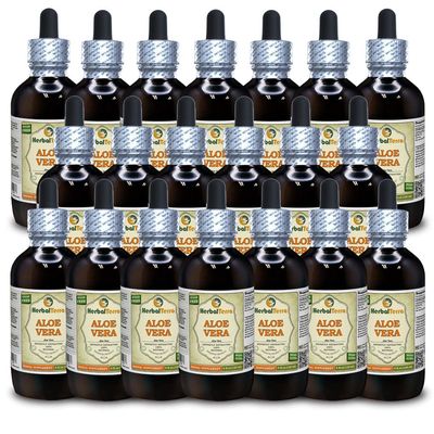 Aloe Vera (Aloe Vera) Tincture, Organic Dried Leaf Liquid Extract (Brand Name: HerbalTerra, Proudly Made in USA) 20x4 fl.oz (20x120 ml)