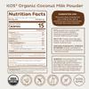 KOS Organic Coconut Milk Powder, USDA Certified Organic - 0g Sugar, MCT Plant Based Creamer for Coffee, Smoothies, Vegan, Keto, Paleo Friendly, Non-GMO, Gluten or Dairy- 12.6oz, 179 Servings view 2