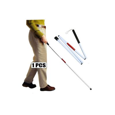Folding Cane Blind Stick Walking Cane White for The Blind Person Visually Impaired Gadgets Collapsible Cane Mobility Stick Telescoping Canes Accessories for Blind Women Men Gifts (49 inch)