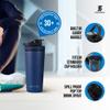 Ice Shaker Insulated Stainless Steel Shaker Bottle | 26oz, Navy | Cold for 30+ Hours | Insulated Cup with Twist-on Agitator | Odor-Free Bottle for Protein Shakes, Water, Smoothies, Cocktails view 3