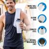 Ice Shaker Insulated Stainless Steel Shaker Bottle | 26oz, White | Cold for 30+ Hours | Insulated Cup with Twist-on Agitator | Odor-Free Bottle for Protein Shakes, Water, Smoothies, Cocktails view 2