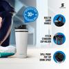 Ice Shaker Insulated Stainless Steel Shaker Bottle | 26oz, White | Cold for 30+ Hours | Insulated Cup with Twist-on Agitator | Odor-Free Bottle for Protein Shakes, Water, Smoothies, Cocktails view 3
