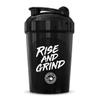 MIXT Energy Rise And Grind Shaker Bottle, 16 oz. Shaker Bottle, BPA Free & Lid Mixing Technology (16 oz, Black) view 1