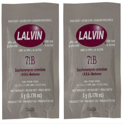 Lalvin Wine Yeast 71B Yeast, 10 Packs (Multi, 2-Pack)