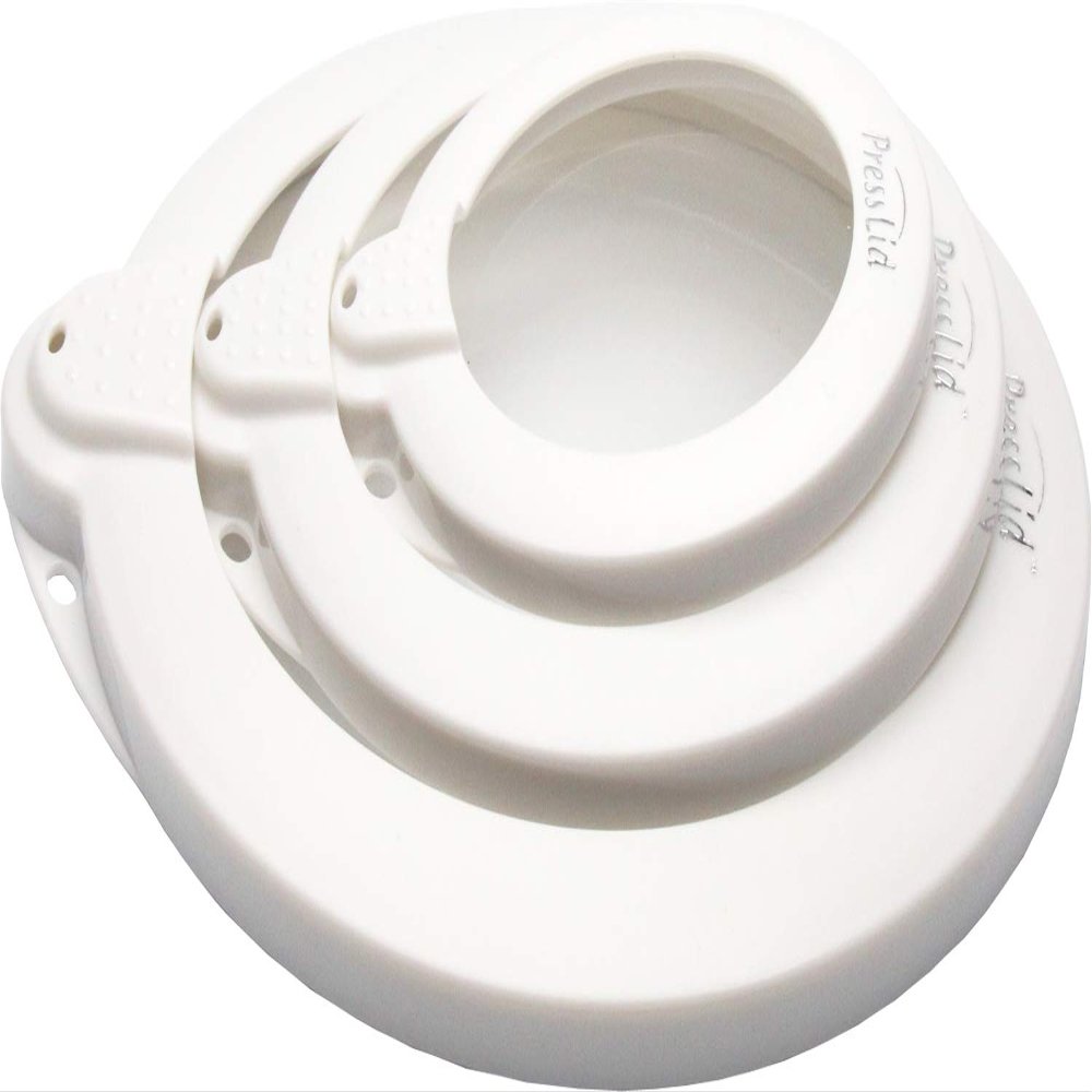 Chef Concept Wrap Reusable White Set of 3 Press Lids NP-PL03-1