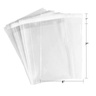 100 Pcs 5x7 1.4Mil Clear Flat Cello / 5"x7" Cellophane Bags Good for Candies, Cookies, Bakery Goods, Soap, Other Goodie Treats (5" x 7" (127mm x 178mm))