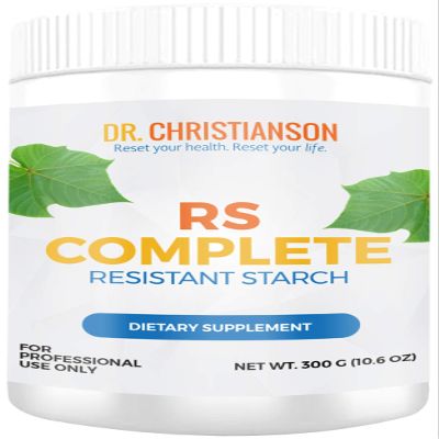 Dr. Christianson RS Complete - Resistant Starch Powder with Organic Green Banana Flour - Non-GMO + Dairy-Free Fiber Powder Supplement - The Metabolism Reset Diet (30 Servings / 300g)