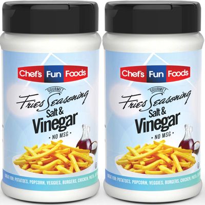 Gourmet Fries Seasonings Bottle, Salt and Vinegar, 12 Ounce (2 Pack)