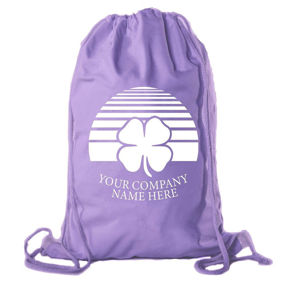 Custom St Patrick's Day Backpack Personalized Drawstring Bags, Reusable Gift bag - 10PK Purple CE2725Patty S2
