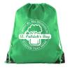 Custom St Patrick's Day Backpack Personalized Drawstring Bags, Reusable Gift bag - 3PK Forest Green CE2500Patty S6