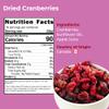 Amrita Dried Cranberries 1 lb | Sweetened with Apple Juice, Unsulfured, Gluten Free, non-GMO, No Preservatives | Packed Fresh in Resealable Bags | Fruit Snacks, Salads, Baking view 2