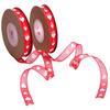 Mayam Valentine's Day Ribbons Heart Ribbons Craft Ribbons for ValentineWedding Craft, 2 Rolls (red) view 1
