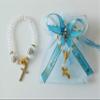 12 Blue Organza bags for Baptism with 12 Bracelets view 2