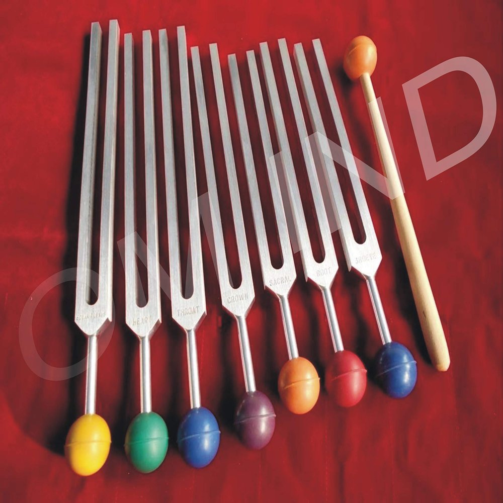 OM Industries 7 Chakra Tuning Fork with Color Ball