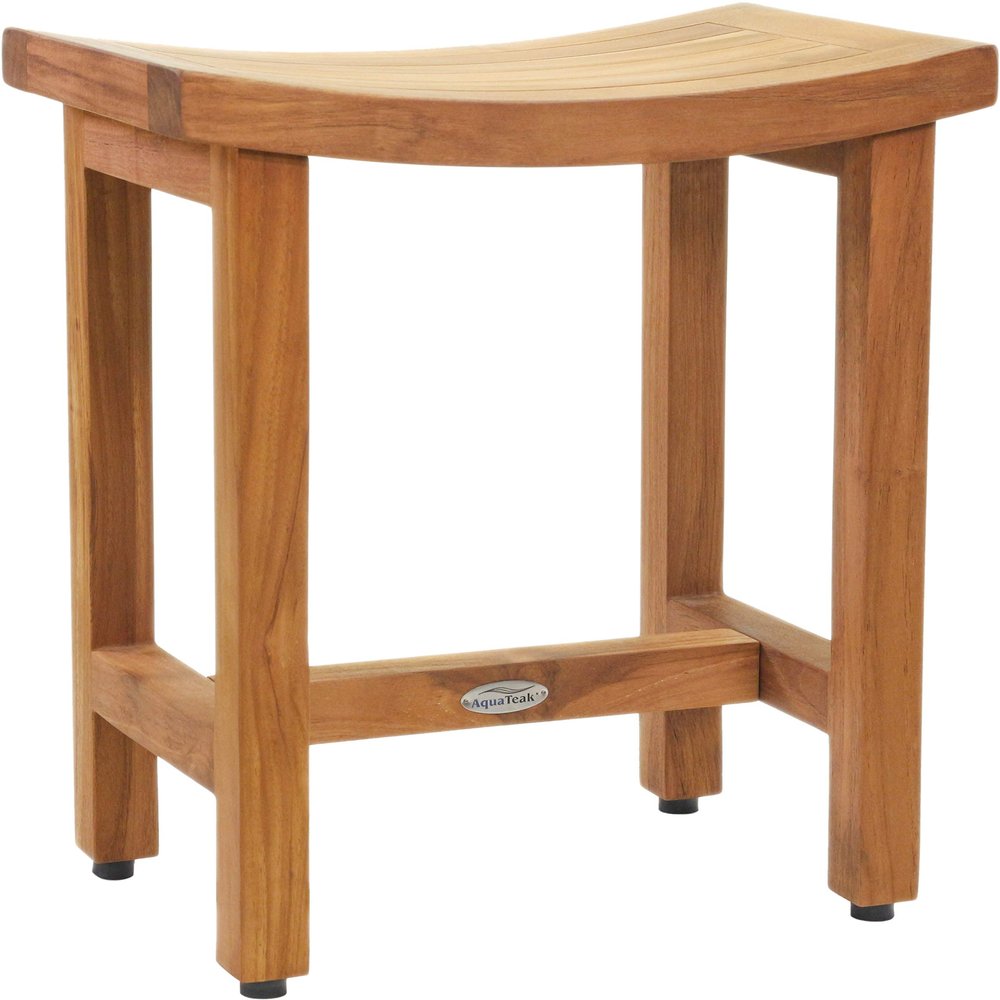 18" Sumba Teak Shower Bench with Elevated Height