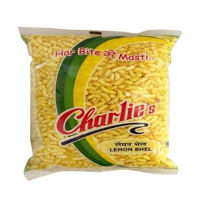 Charliee (Mumbai) Lemon Bhel, Indian Food and Snacks, Authentic Taste, Fresh and Crispy Namkeen - 180 grams (Set of 2)