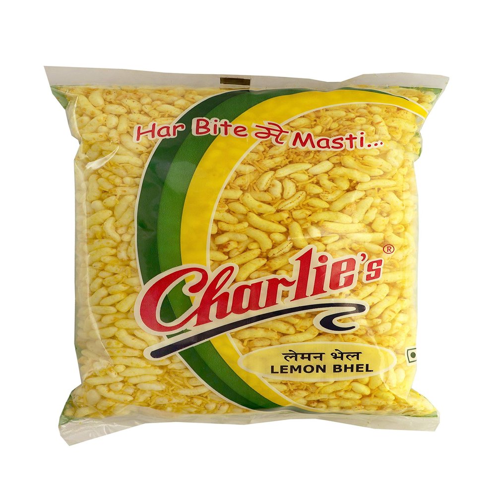 Charliee (Mumbai) Lemon Bhel, Indian Food and Snacks, Authentic Taste, Fresh and Crispy Namkeen - 180 grams (Set of 2)