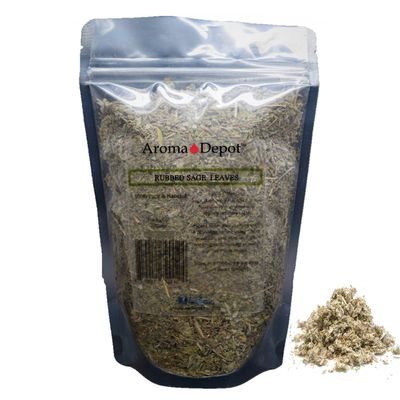 100% Natural Ground and Whole Sage Leaf Herb, Spice, Seasoning, Dried, Leaves, Chushed, Rubbed, Kosher Gluten-Free Non GMO (Whole Rubbed Sage, 8 oz)