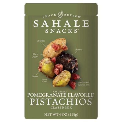 SAHALE SNACKS Pomegranate And Pistachio Blend, 4 OZ, Pack of 6
