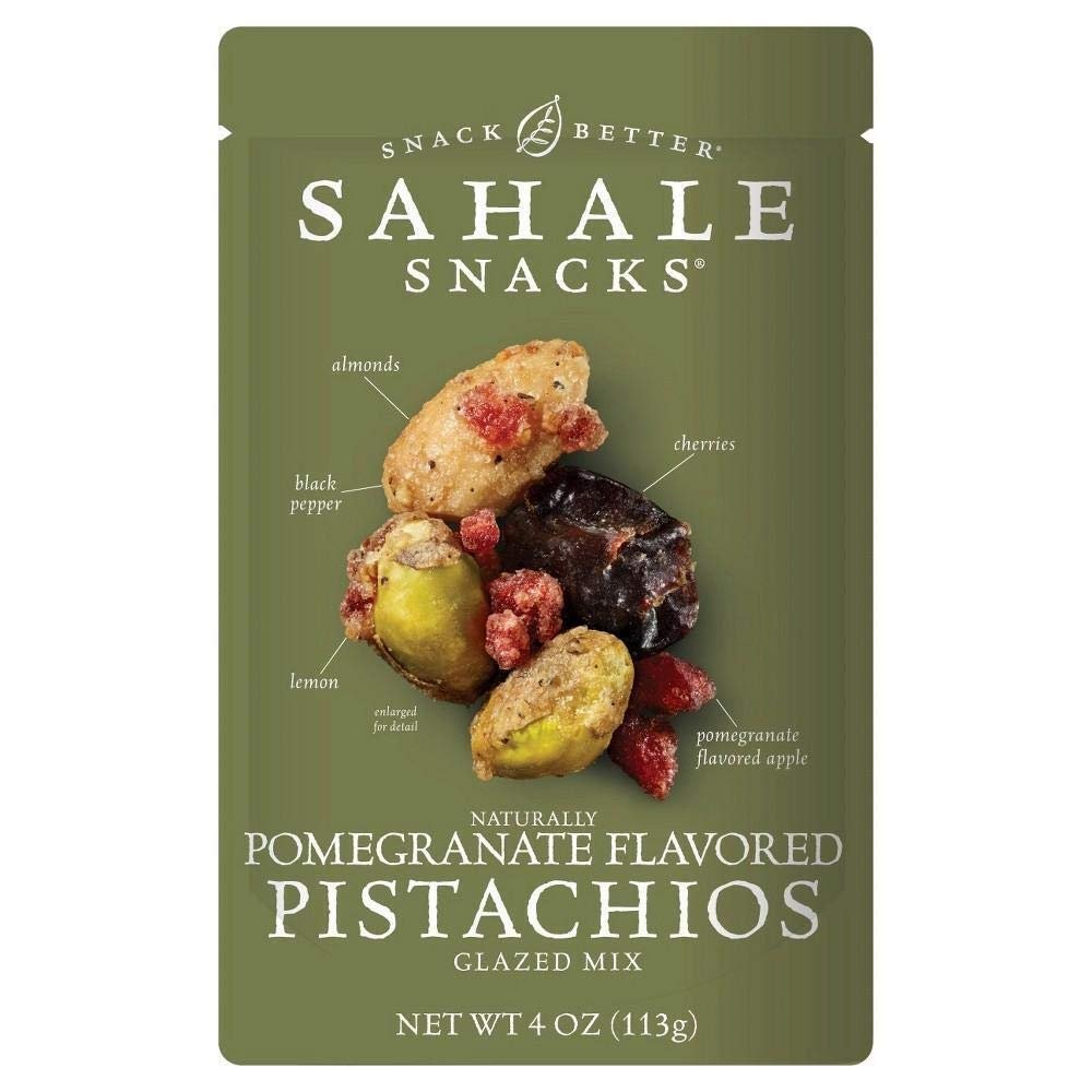 SAHALE SNACKS Pomegranate And Pistachio Blend, 4 OZ, Pack of 6