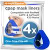 resplabs CPAP Mask Liners Compatible with ResMed AirFit AirTouch F20 Full Face Masks Reusable Soft Fabric Cushion Covers Universal 4 Pack view 1