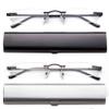 2 Pack Compact Reading Glasses in Tube Slim Rimless Reader in Aluminum Case view 1