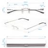 2 Pack Compact Reading Glasses in Tube Slim Rimless Reader in Aluminum Case view 2