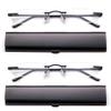 2 Pack Compact Reading Glasses in Tube Slim Rimless Reader in Aluminum Case view 1