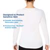 Eczema Clothing, Psoriasis & Sensitive Skin Treatment Shirt for Ladies (Size XS) White view 3