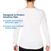 Eczema Clothing, Psoriasis & Sensitive Skin Treatment Shirt for Ladies (SizeXL) White view 3