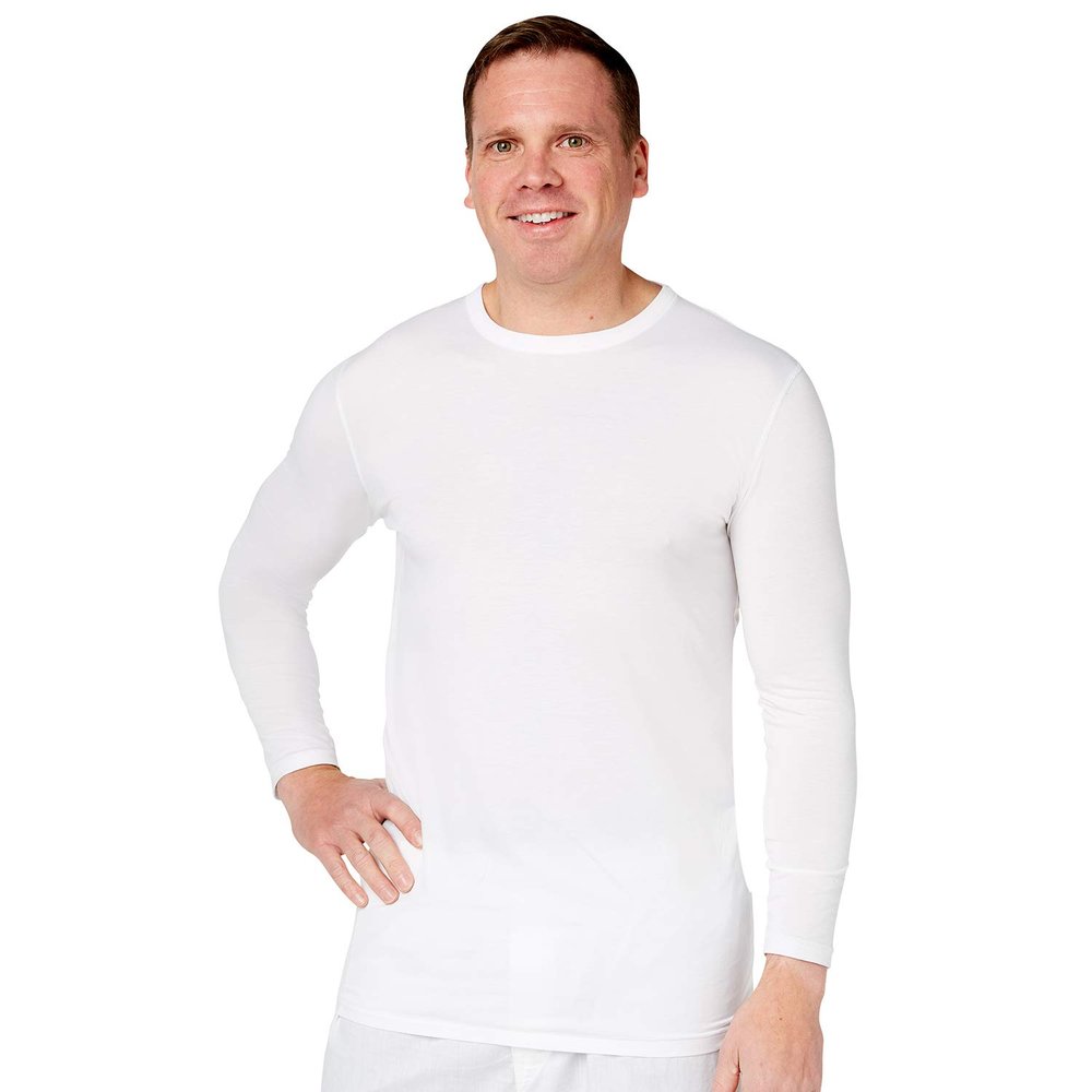 Eczema & Psoriasis Clothing Relief Treatment Shirt for Moderate to Severe Sensitive Dry Skin for Men (Size M) Also Used as a Wet Wrapping Therapy White